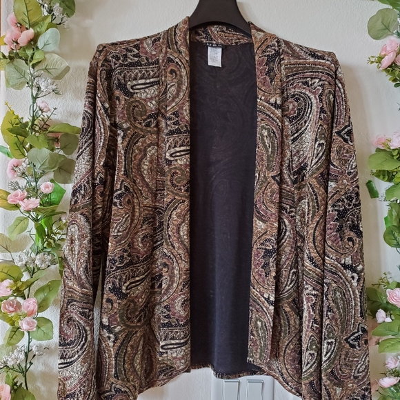 2 Pcs. Cocktail/Party Long Sleeve Jacket & Long Black Dress - Picture 8 of 13